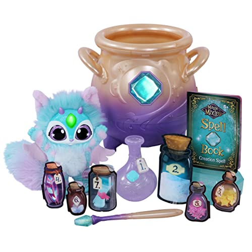 Magic Mixies Magical Misting Cauldron with Interactive 8 inch Blue Plush Toy and 50+ Sounds and Reactions