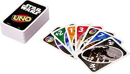 Mattel Games UNO Star Wars Card Game for Kids & Family with Themed Deck & Special Rule, 2-10 Players