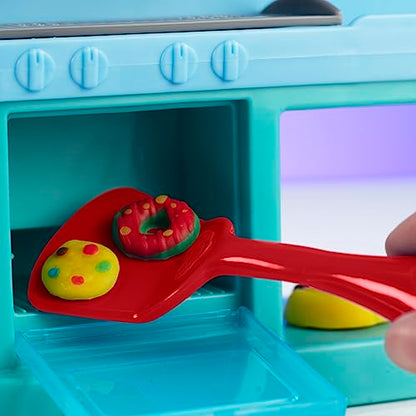 Play-Doh Kitchen Creations Busy Chef's Restaurant Playset, 2-Sided Play Kitchen set . Ages 3+