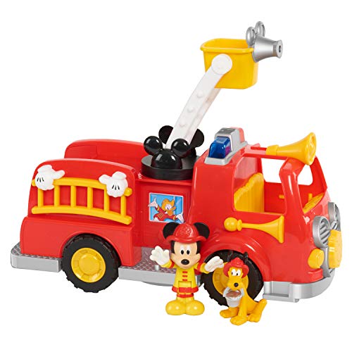 Disney Mickey Mouse Mickey’s Fire Engine, Figure and Vehicle Playset, Lights and Sounds, Officially Licensed Kids Toys for Ages 3 Up, Gifts and Presents