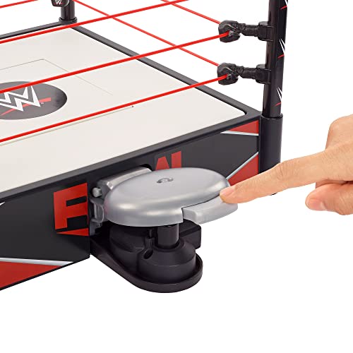 Mattel WWE Kickout Ring Wrekkin Playset with Randomized Ring Count, Springboard Launcher, Crane, WWE Championship & Accessories, 13-Inch X 20-Inch Ring, Multicolor