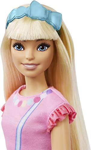 Barbie My First Barbie Preschool Doll, "Malibu" with 13.5-inch Soft Posable Body , Plush Kitten & Accessories