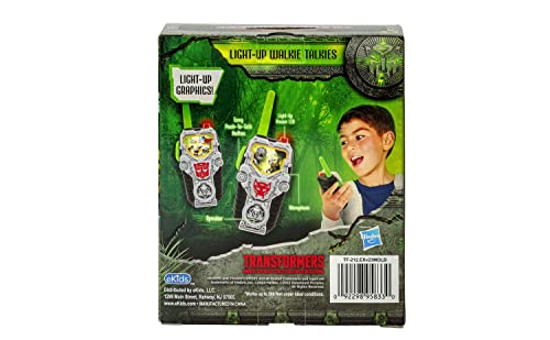 eKids Transformers Toy Walkie Talkies for Kids, Light-Up Indoor and Outdoor Toys for Kids and Fans of Transformers Toys