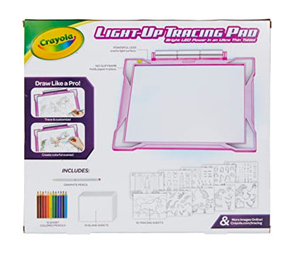 Crayola Light Up Tracing Pad - Pink, Drawing Pads for Kids, Kids Toys, Gifts for Girls and Boys, Ages 6, 7, 8, 9 [Amazon Exclusive].