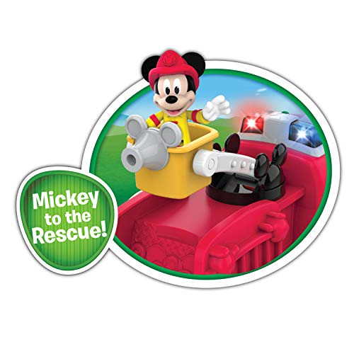 Disney Mickey Mouse Mickey’s Fire Engine, Figure and Vehicle Playset, Lights and Sounds, Officially Licensed Kids Toys for Ages 3 Up, Gifts and Presents