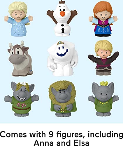 Fisher-Price Little People Toddler Playset Disney Frozen Carry Along Castle Case with 9 Figures for Preschool Kids Ages 18+ Months