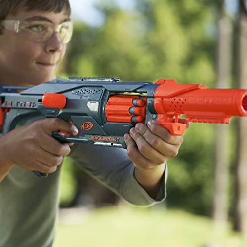 NERF Elite 2.0 Eaglepoint RD-8 Blaster - 8-Dart Drum, Detachable Scope and Barrel, 16 Official Elite Darts, Bolt Action.