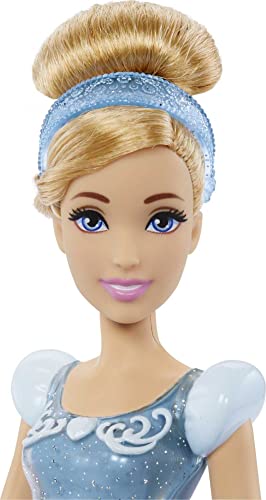 Mattel Disney Princess Dolls,Cinderella Posable Fashion Doll with Sparkling Clothing and Accessories