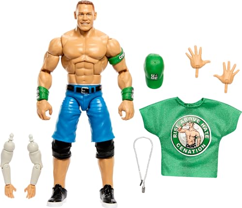 Mattel WWE Elite Action Figure Wrestlemania with Accessory and Nicholas Build-A-Figure Parts, Posable Collectible WWE Fans