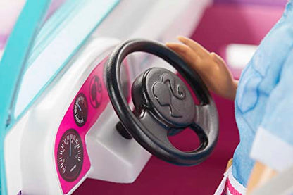 Barbie Toy Car, Purple Off-Road Vehicle with 2 Pink Seats and Treaded, Rolling Wheels