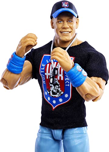 WWE John Cena Top Picks Elite Collection Action Figure with Entrance Shirt, 6-inch Posable Collectible Gift for WWE Fans Ages 8 Years Old & Up