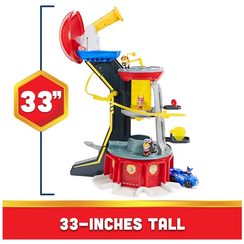 Paw Patrol, Mighty Lookout Tower with 4 Exclusive Bonus Action Figures, Toy Car, Lights and Sounds (Amazon Exclusive), Kids Toys for Ages 3 and up