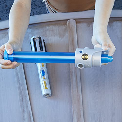 STAR WARS Lightsaber Forge Luke Skywalker Electronic Extendable Blue Lightsaber Toy, Customizable Roleplay Toy, Kids Ages 4 and Up