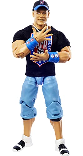 WWE John Cena Top Picks Elite Collection Action Figure with Entrance Shirt, 6-inch Posable Collectible Gift for WWE Fans Ages 8 Years Old & Up