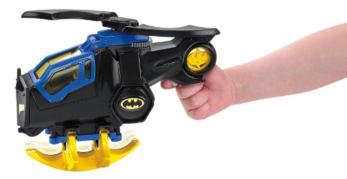 Fisher-Price Imaginext DC Super Friends Batman Toy Helicopter with Spinning Propellers and Batman Figure for Preschool Pretend Play