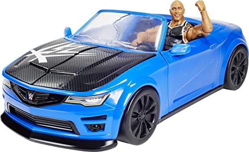 WWE Slam Mobile Wrekkin Vehicle Breakaway Car with WWE the Rock, for 6-Inch Action Figure