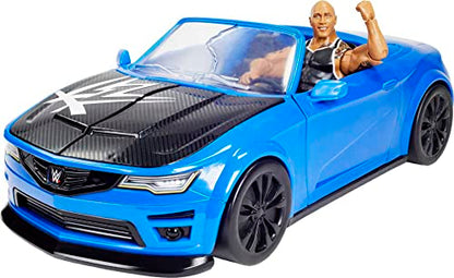 WWE Slam Mobile Wrekkin Vehicle Breakaway Car with WWE the Rock, for 6-Inch Action Figure