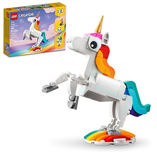 Lego Creator 3 in 1 Magical Unicorn Toy to Seahorse to Peacock 31140.