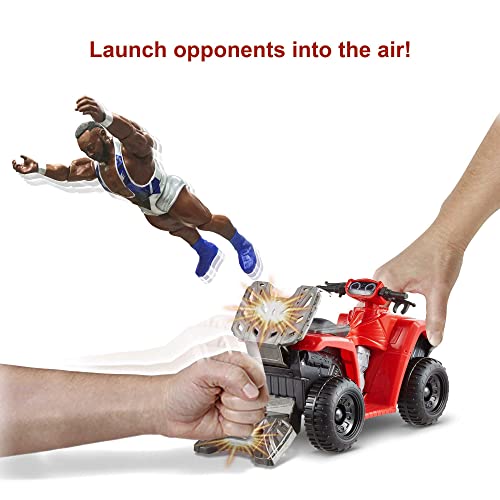 Mattel WWE Action Figures Vehicle Wrekkin Slam N Spin ATV Breakaway Car with Big E 6 Inch Figure Toy for Kids and Collectors