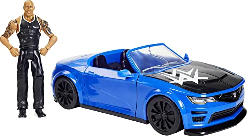 WWE Slam Mobile Wrekkin Vehicle Breakaway Car with WWE the Rock, for 6-Inch Action Figure