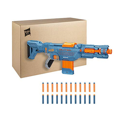 NERF Elite 2.0 Echo CS-10 Blaster - 24 Official Darts, 10-Dart Clip, Removable Stock and Barrel Extension, 5 Tactical Rails