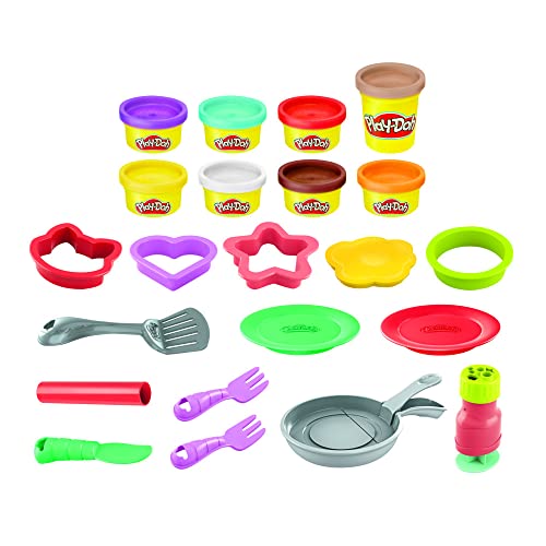 Play-Doh Kitchen Creations Flip 'n Pancakes Playset with 14 Play Kitchen Accessories . 3 and Up