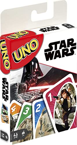 Mattel Games UNO Star Wars Card Game for Kids & Family with Themed Deck & Special Rule, 2-10 Players