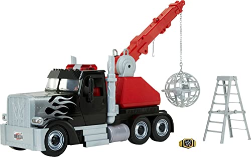 Mattel Rampage Rig Wrekkin Vehicle Breakaway Truck with Breakaway Wrekkin Ball, Championship, & Accessories, for 6-Inch Action Figure