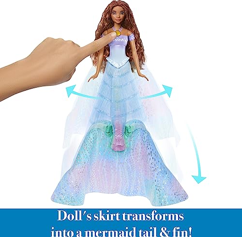 Mattel Disney The Little Mermaid Transforming Ariel Fashion Doll, Switch from Human to Mermaid