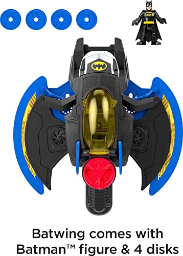 Fisher-Price Imaginext DC Super Friends, Batwing, toy plane and Batman figure for preschool kids ages 3 years & up [Amazon Exlclusive]