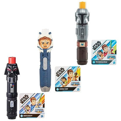 Star Wars Lightsaber Squad 3-Pack, The Mandalorian, Ahsoka, and Darth Vader Lightsabers, Toys for 4 Year Old Boys and Girls (Amazon Exclusive)