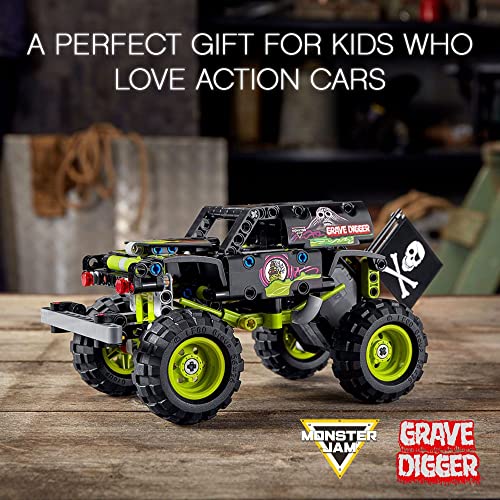 Lego Technic Monster Jam Grave Digger 42118 Set with pull back motor.