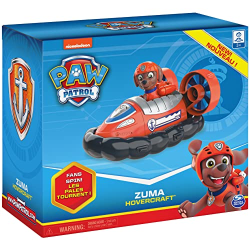 PAW Patrol, Zuma’s Hovercraft Vehicle With Collectible Figure, For Kids Aged 3 And Up