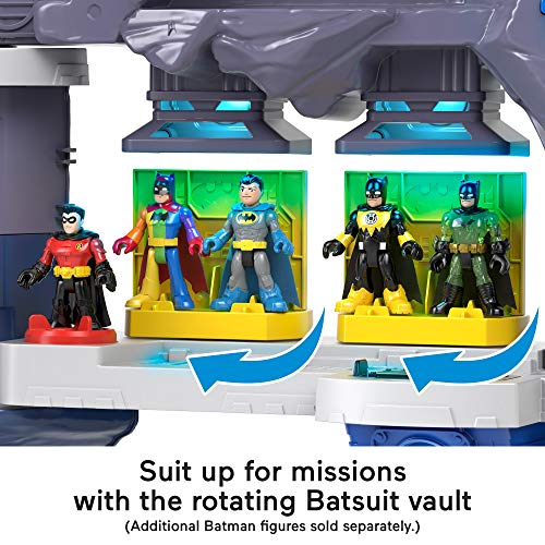 Fisher-Price Imaginext DC Super Friends Batman Playset Super Surround Batcave with Lights Sounds & Phrases for Ages 3+ Years,33 x 42 Inches (Amazon Exclusive)