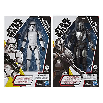 STAR WARS Galaxy of Adventures The Mandalorian 5-Inch-Scale Figure 2 Pack with Fun Blaster Accessories, Toys for Kids Ages 4 and Up (Amazon Exclusive)