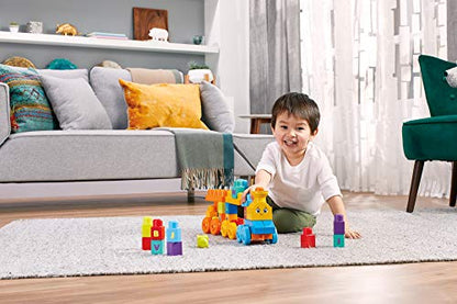 MEGA BLOKS Fisher-Price ABC Blocks Building Toy, ABC Musical Train with 50 Pieces, Music and Sounds for Toddlers, Gift Ideas for Kids Age 1+