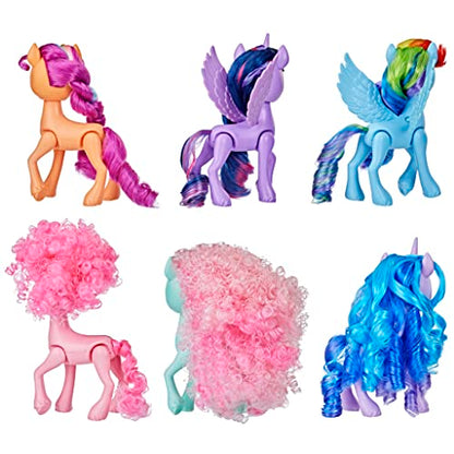 My Little Pony Dolls Rainbow Celebration, 6 Pony Figure Set, 5.5-Inch Dolls, Toys for 3 Year Old Girls and Boys, Unicorn Toys (Amazon Exclusive)