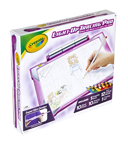 Crayola Light Up Tracing Pad - Pink, Drawing Pads for Kids, Kids Toys, Gifts for Girls and Boys, Ages 6, 7, 8, 9 [Amazon Exclusive].