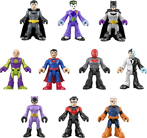 Fisher-Price Imaginext DC Super Friends Batman Figure Multipack, Ultimate Hero Villain Match-Up, 10 Characters & 10 Accessories for Ages 3+ Years (Amazon Exclusive)