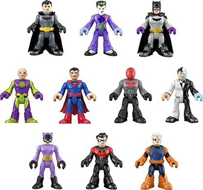 Fisher-Price Imaginext DC Super Friends Batman Figure Multipack, Ultimate Hero Villain Match-Up, 10 Characters & 10 Accessories for Ages 3+ Years (Amazon Exclusive)