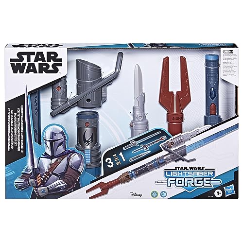 STAR WARS Lightsaber Forge Ultimate Mandalorian Masterworks Set, Officially Licensed Electronic Lightsaber Perfect for Halloween Costume, Toys for Boys and Girls, 4+