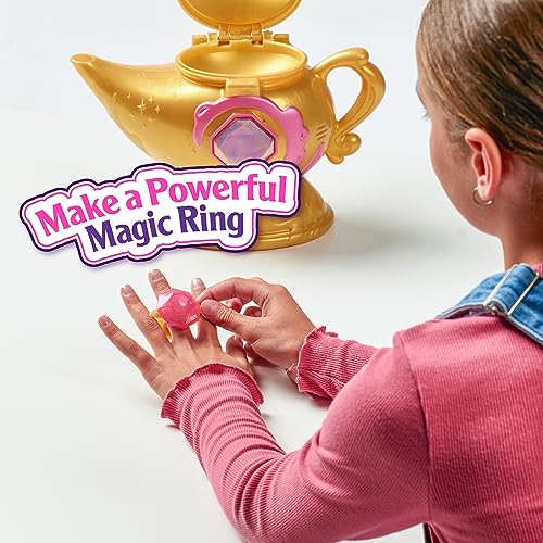 Magic Mixies Magic Genie Lamp with Interactive 8" Pink Plush Toy and 60+ Sounds and Reactions. Perform The Magic Steps to Unlock a Magic Ring and Reveal a Pink Genie Mixie from The Real Misting Lamp