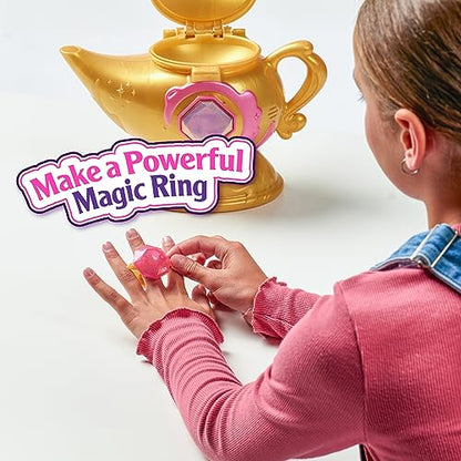 Magic Mixies Magic Genie Lamp with Interactive 8" Pink Plush Toy and 60+ Sounds and Reactions. Perform The Magic Steps to Unlock a Magic Ring and Reveal a Pink Genie Mixie from The Real Misting Lamp