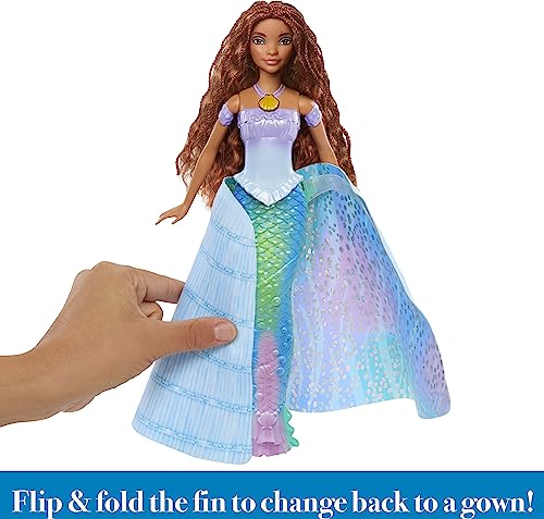 Mattel Disney The Little Mermaid Transforming Ariel Fashion Doll, Switch from Human to Mermaid