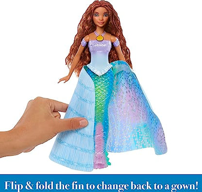 Mattel Disney The Little Mermaid Transforming Ariel Fashion Doll, Switch from Human to Mermaid