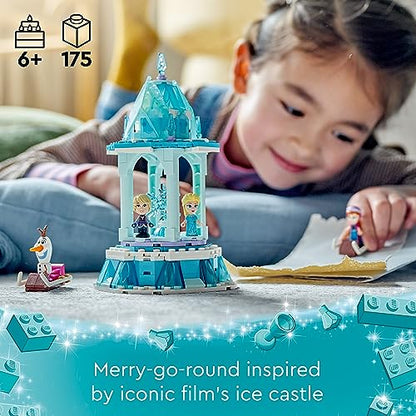 LEGO Disney Frozen Anna and Elsa’s Magical Carousel 43218 with Elsa, Anna and Olaf.