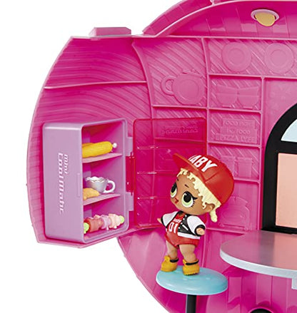 LOL Surprise OMG Glamper Fashion Camper Doll Playset with 55+ Surprises, Fully-Furnished with Light Up Pool, Water Slide, Bunk Beds, Cafe, BBQ Grill, DJ Booth - Ages 4 + Years