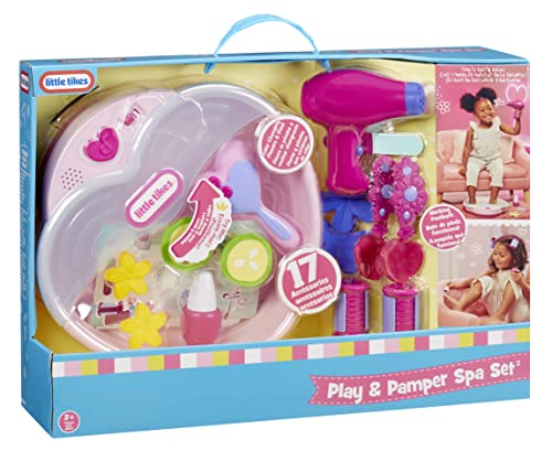 Little Tikes Play & Pamper Spa Set with 17 Accessories, Pretend Play Beauty Set.