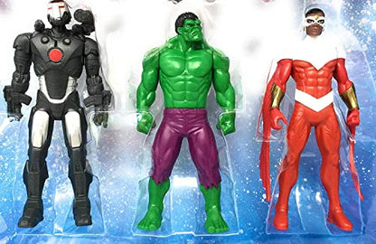 Marvel Avengers Action Figures - Iron Man, Hulk, Black Panther, Captain America, Spider Man, Ant Man, War Machine & Falcon! (8)