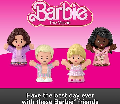 Little People Collector Barbie: The Movie Special Edition Set in Display Gift Package for Adults & Fans, 4 Figures